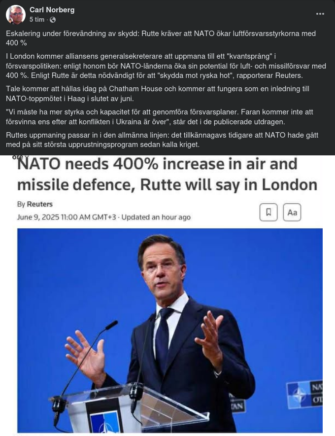 Rutte Med Skydd Som Eskaleringsförevändning