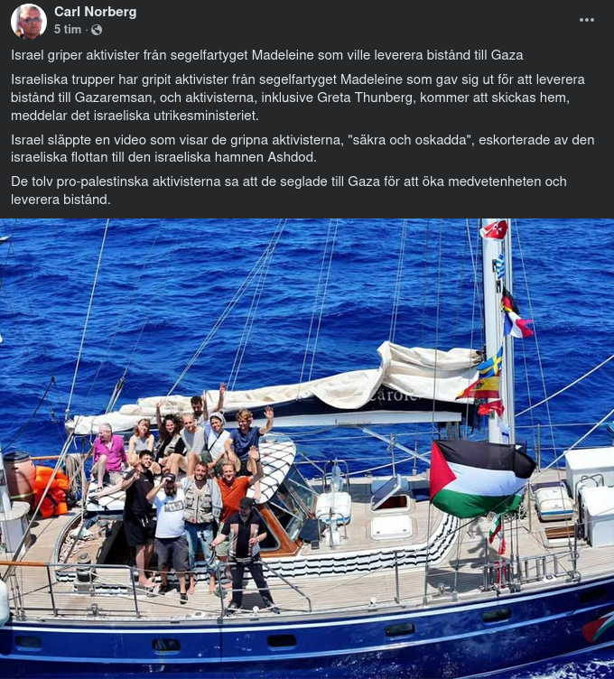 Israel Hanterar Gretas Selfieyatch