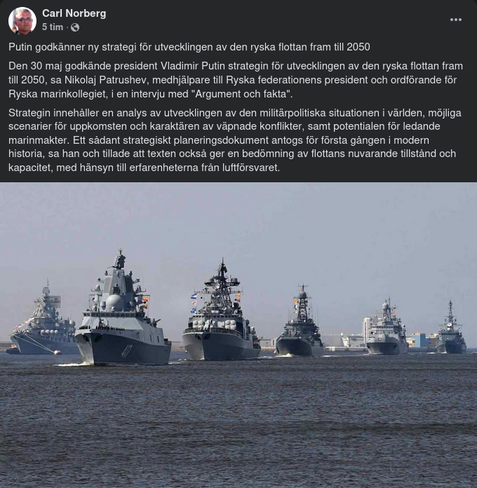 Ny Strategi Godkänd För Rysk Flottutveckling