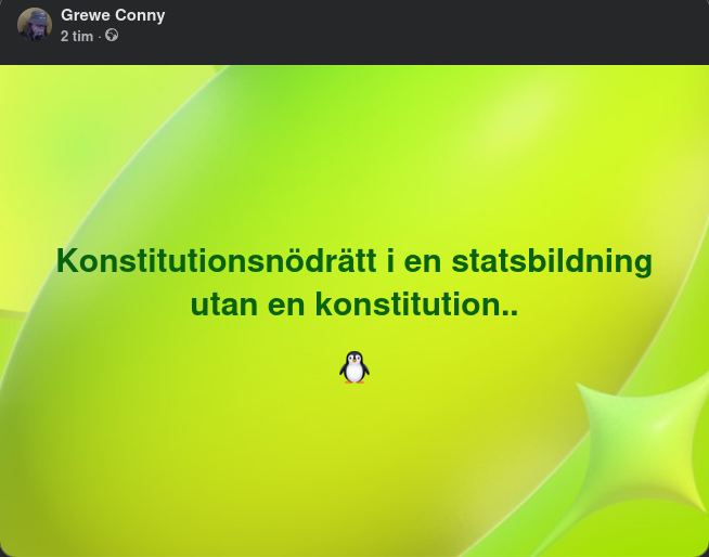 Konstitutionsnödrätt Utan Konstitution