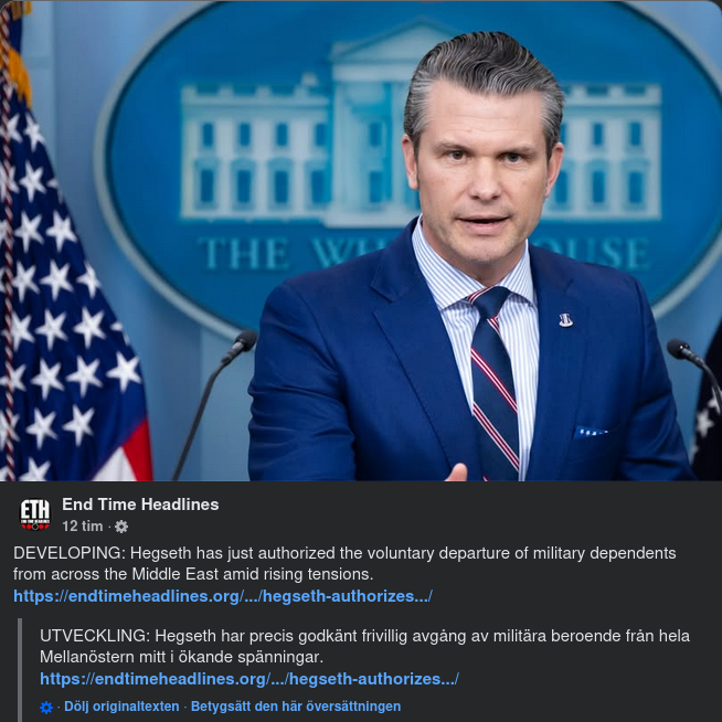 Hegseth & Mellanöstern