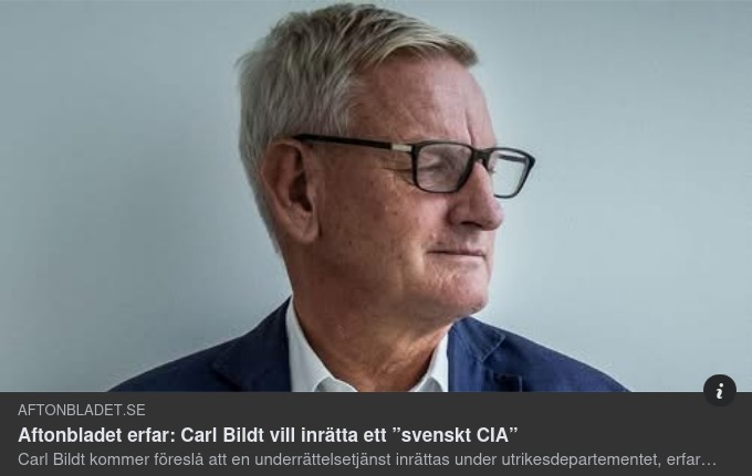Bildt Föreslår Svenskt CIA & AI Analyserar