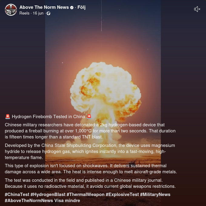 Kinesisk Väteeldbomb