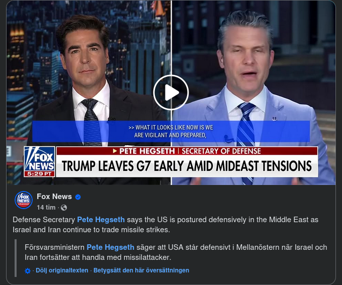 Defensivt USA I Mellanöstern