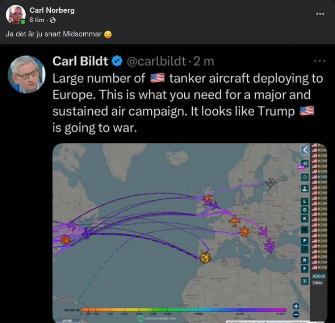 Amerikanskt Tankflyg Till Europa