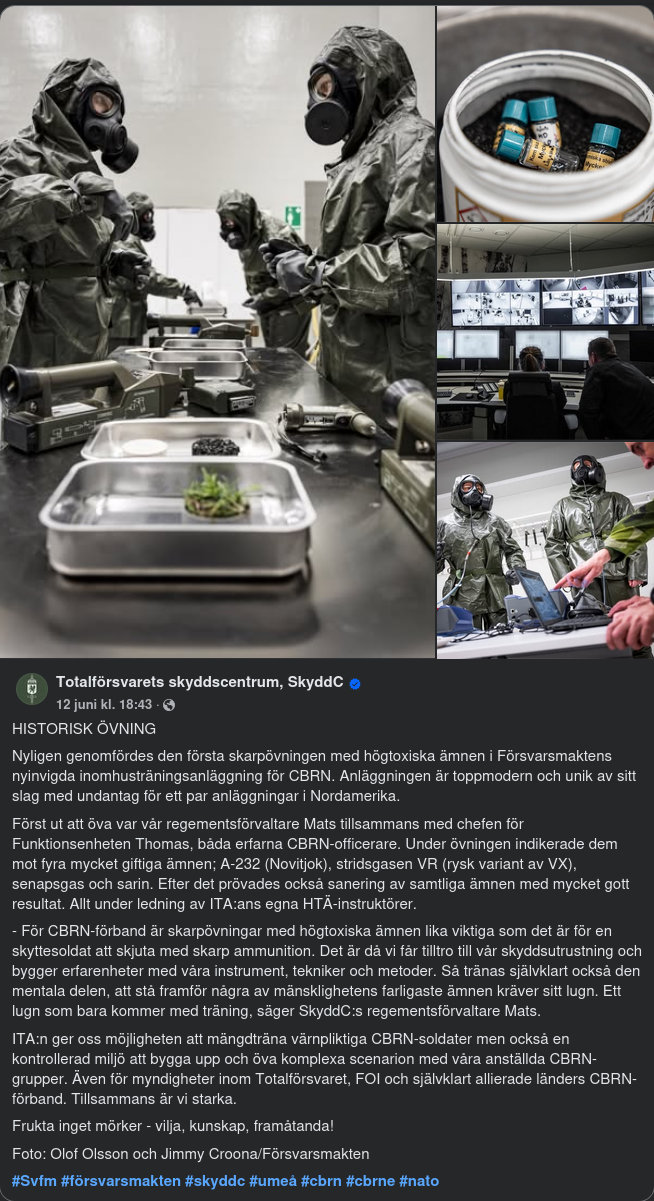 Svensk Novichok-Övning