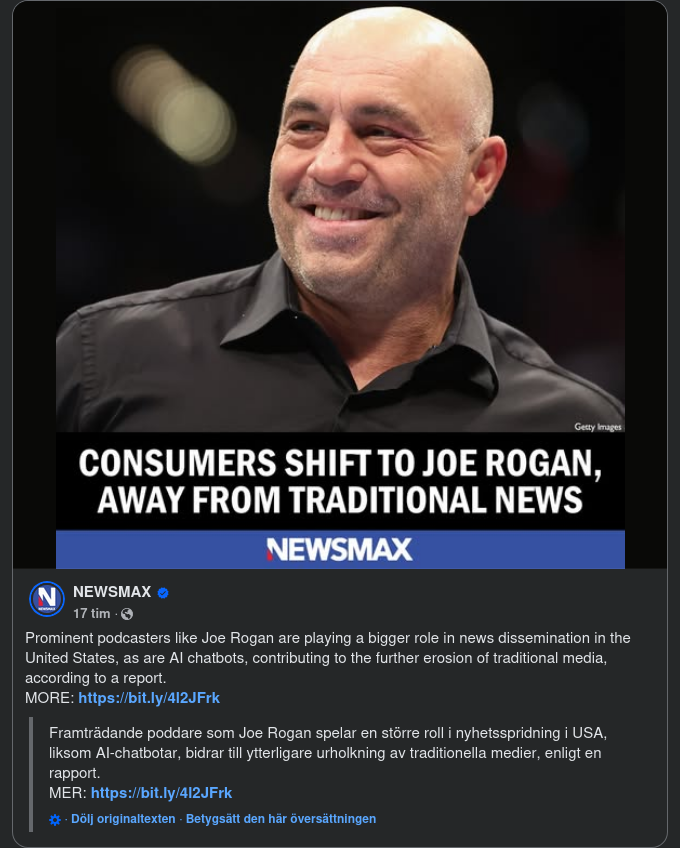 Från Traditionell Media Till Joe Rogan & AI-Cahtbotar