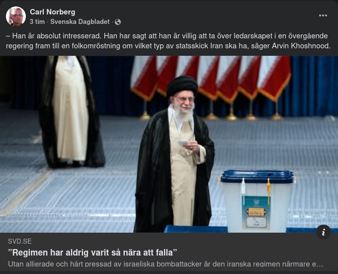 Fallnära Iransk Regim I SvD