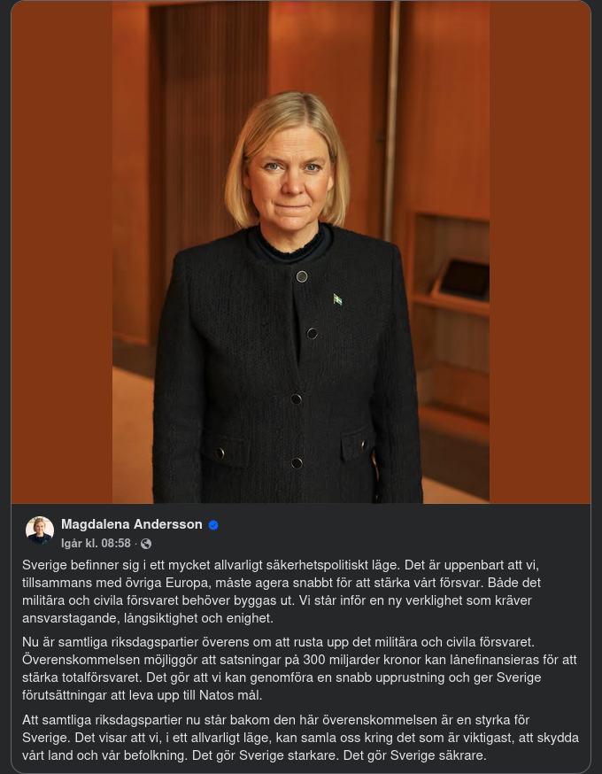 Politiskt Försvarsupprustningsbehovssamförstånd