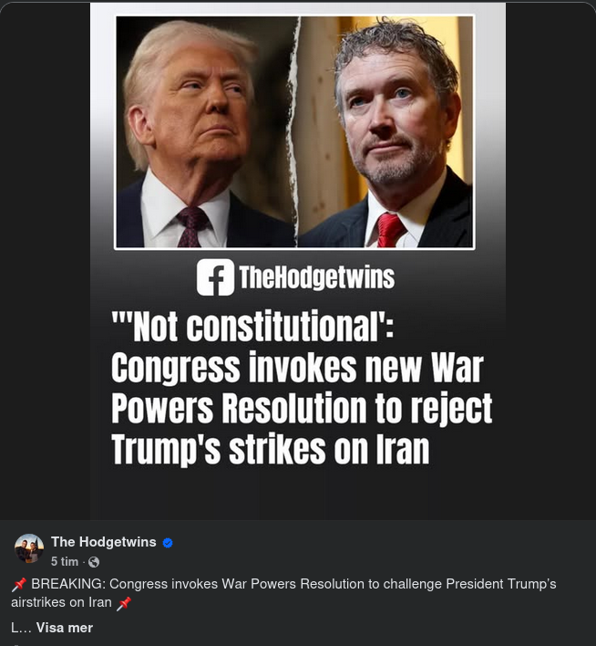 Okonstitutionell Krigsinsats..