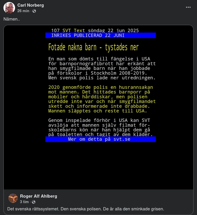 Svenskt Nedtystad Pedofili