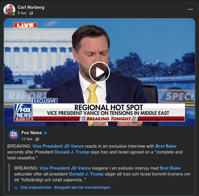 JD Vance Om Eldupphöret