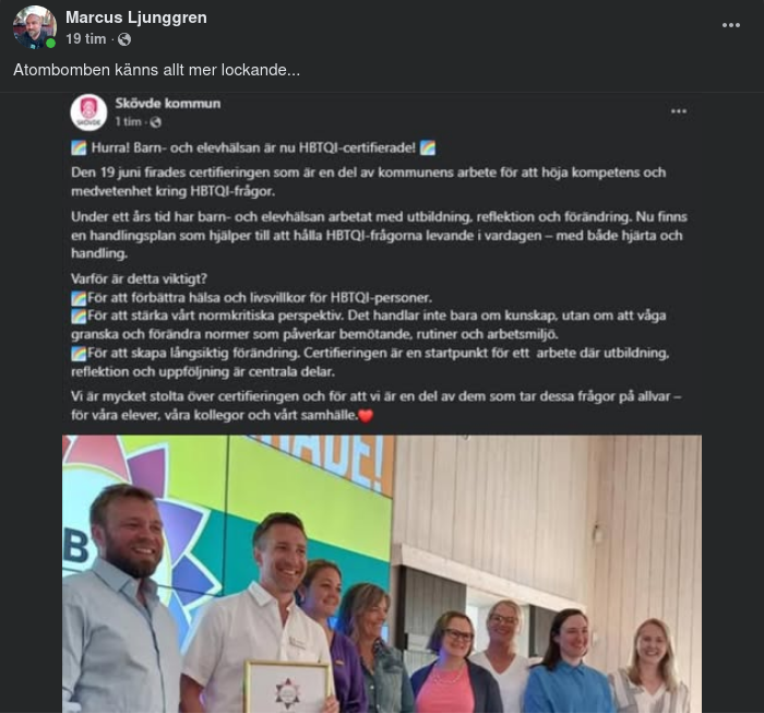 Fred I Mellanöstern & HBTQ-Certifiering I Skövde