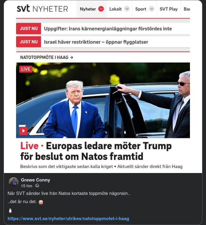 SVT Live Från Natotoppmöte..
