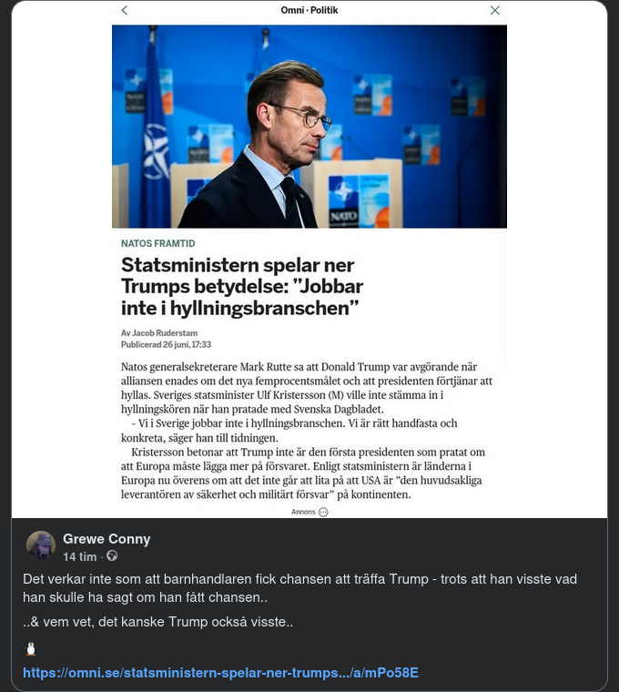 Barnhandlaren Tonar Ner Trump..