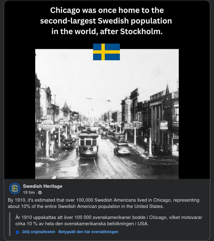 Svensk Folkmängd I Chicago 1910