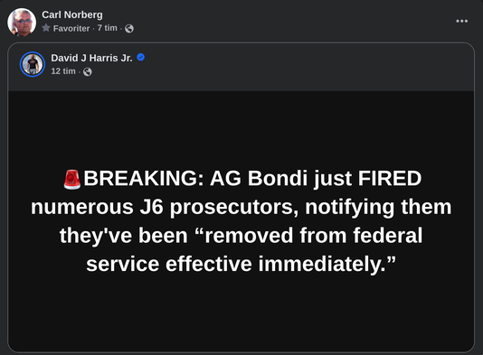 Bondi Sparkar J6-åklagare