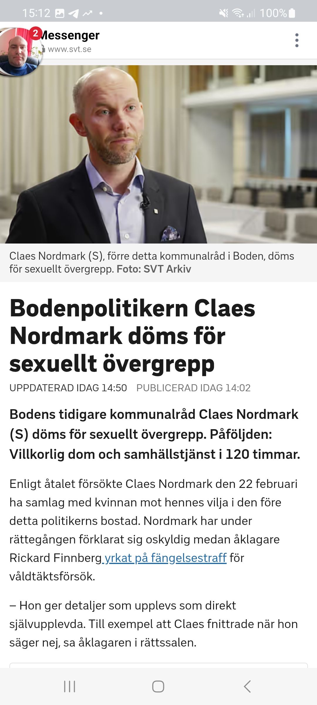 Claes Nordmark Döms För Sexuellt Övergrepp