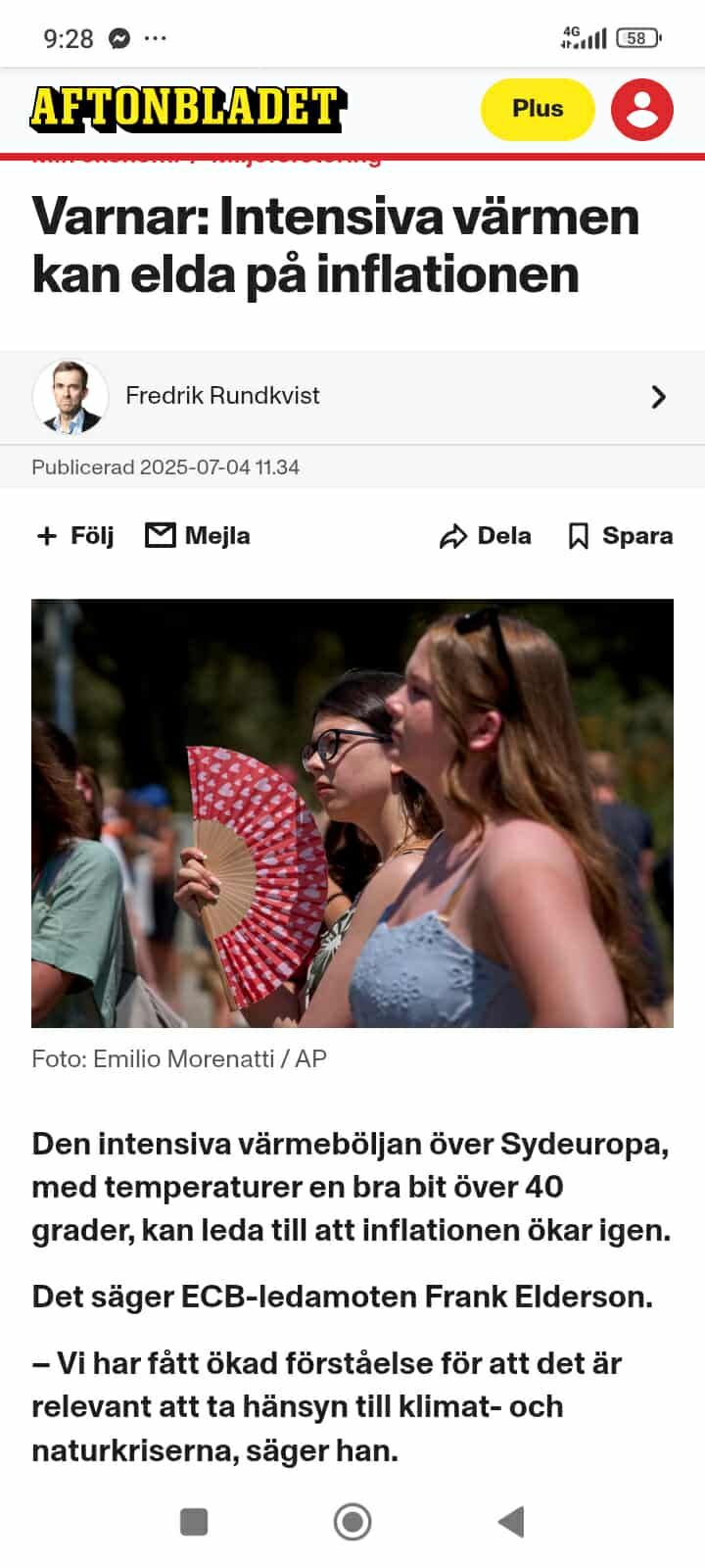 Inflation Påeldad Av Intensiv Värme..