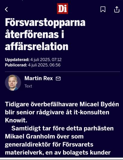 Försvarsrelation Återförenas Som Affärsrelation