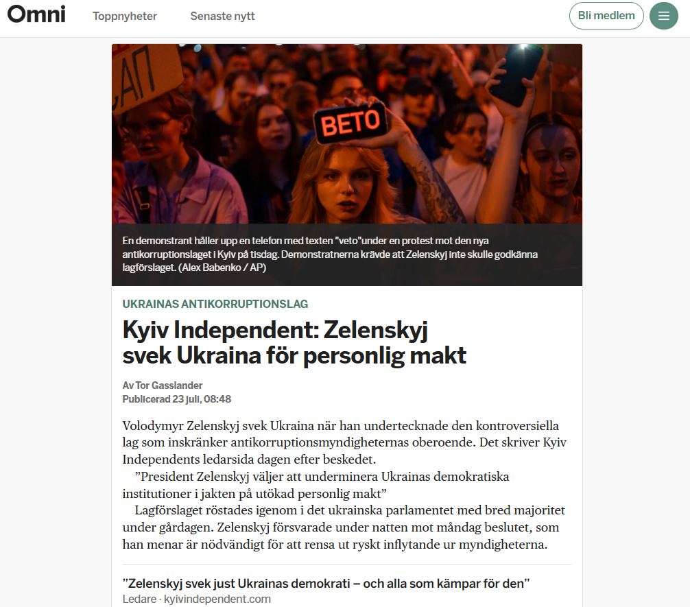 Svikande Zelensky I Ukraina