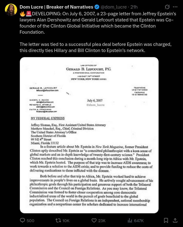 Epstein & Clinton Foundation