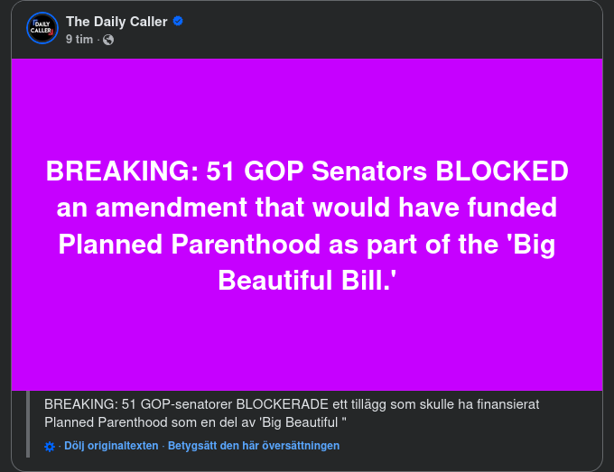Planned Parenthood Finansieringsblockerat