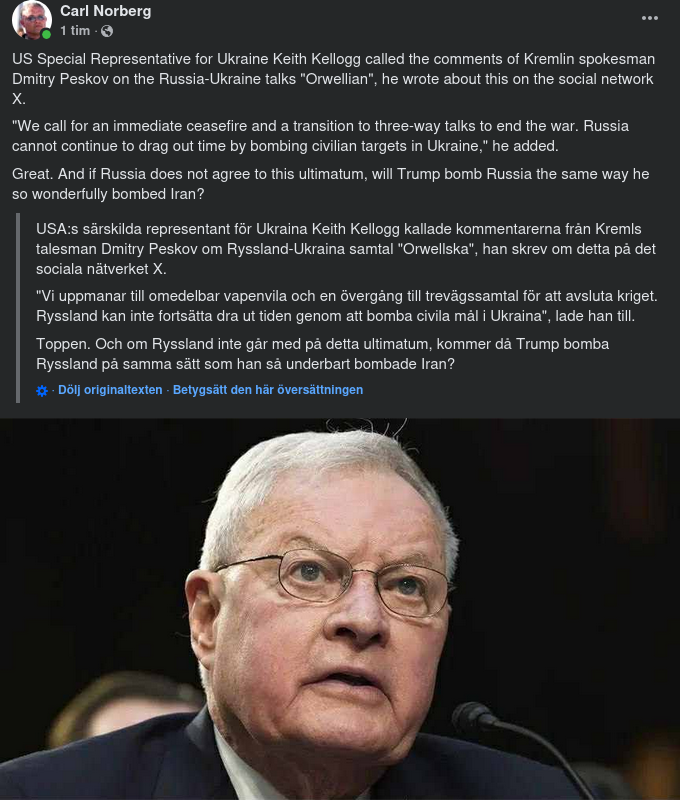 Kellogg Uppmanar Ryssland