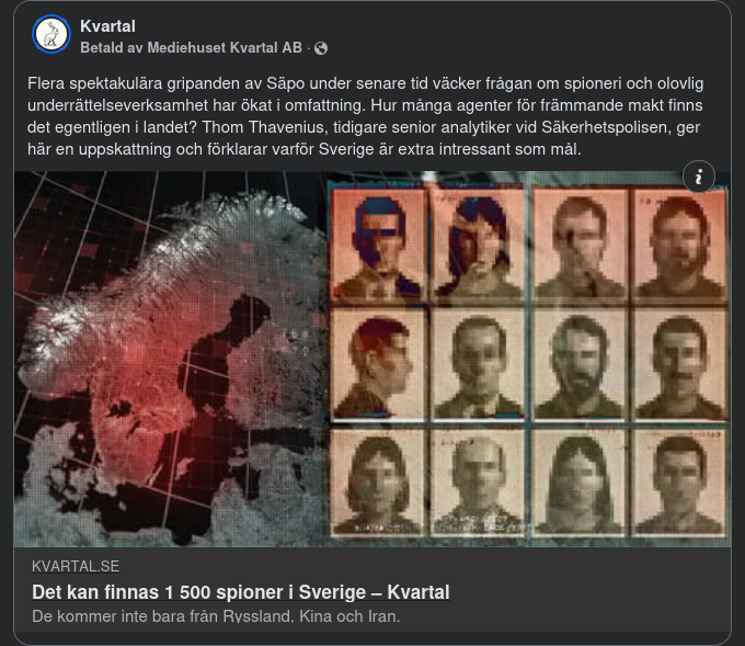 1500 Spioner I Sverige?..