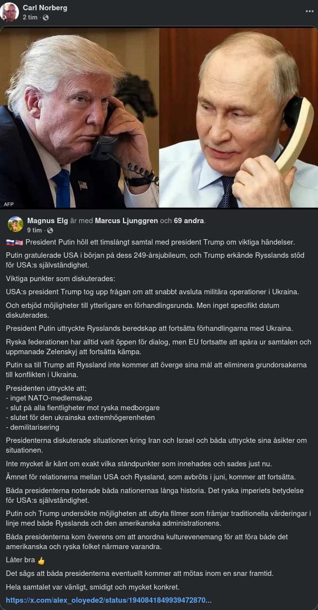 Trump Inte Nöjd Efter Samtal Med Putin