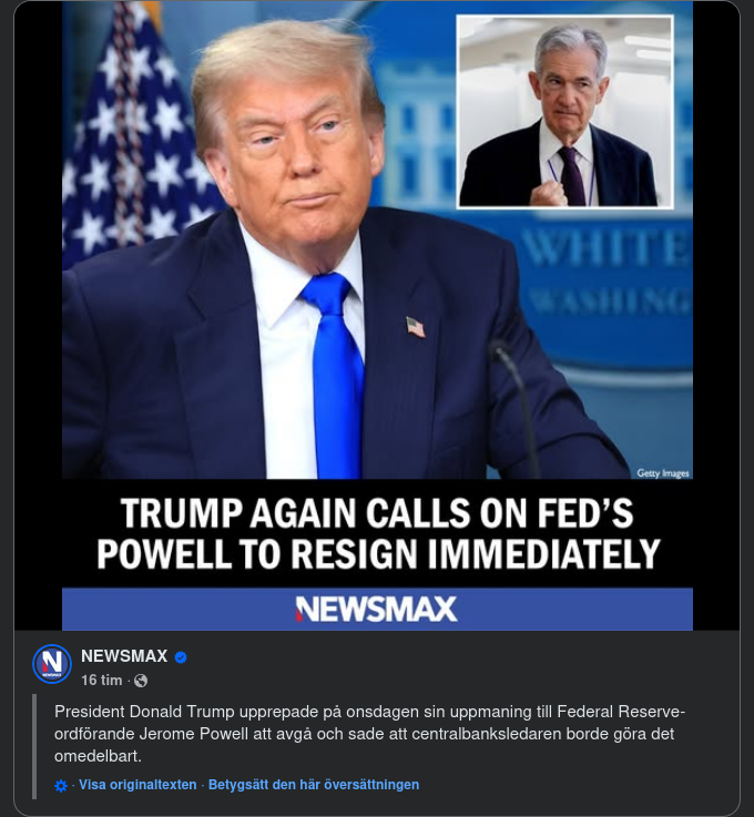 Powell Fortsatt Impopulär Hos Trump