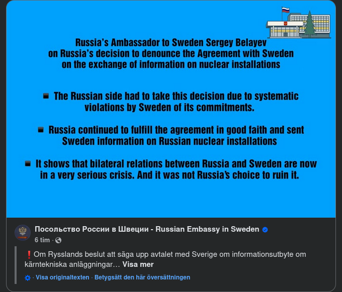 Seriös Bilateral Kris Mellan Sverige & Ryssland