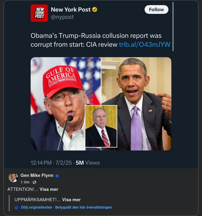 Flynn Om Korrupt CIA-Rapport