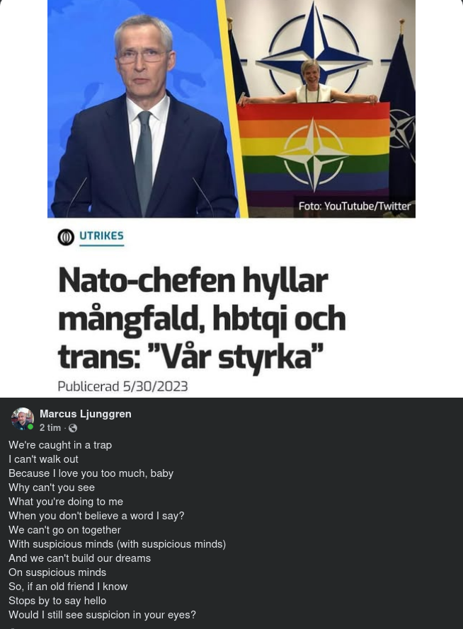 Regnbågshyllande Stollenberg