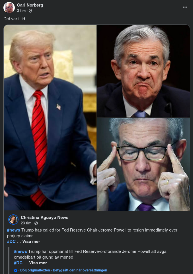 Trump Begär Att Powell Avgår Efter Mened