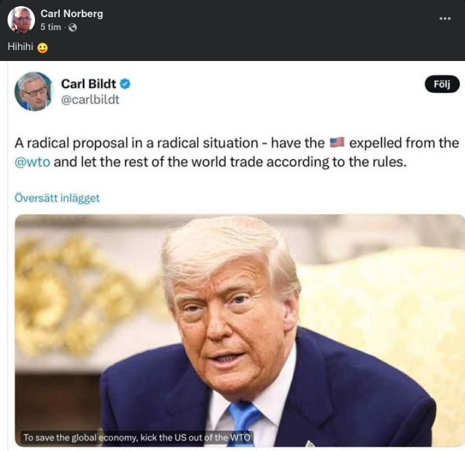 WTO-Förslag Från Bildt..