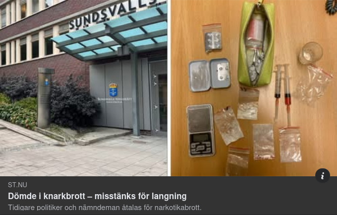 Nämndeman Misstänkt För Knarkförsäljning I Sundsvall