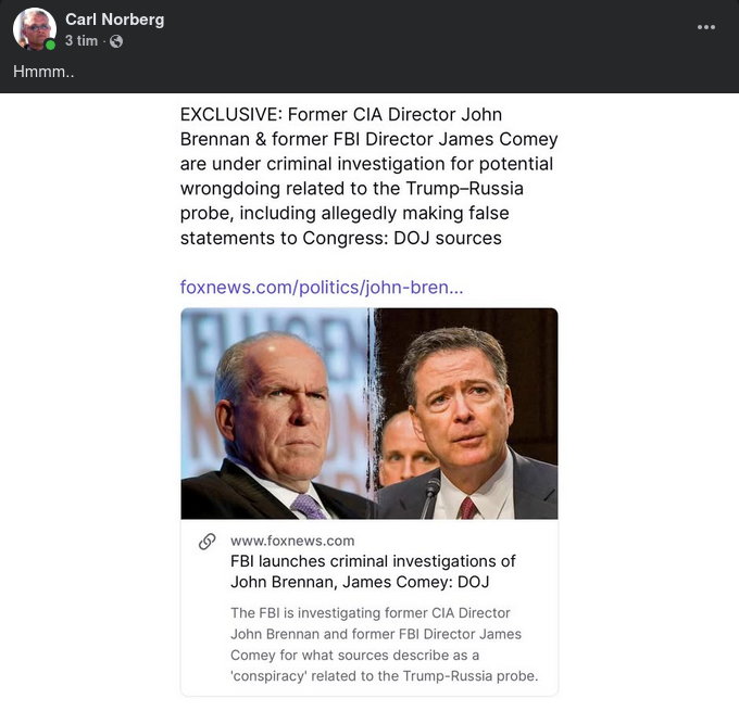Kriminell Utredning För Brennan & Comey?..