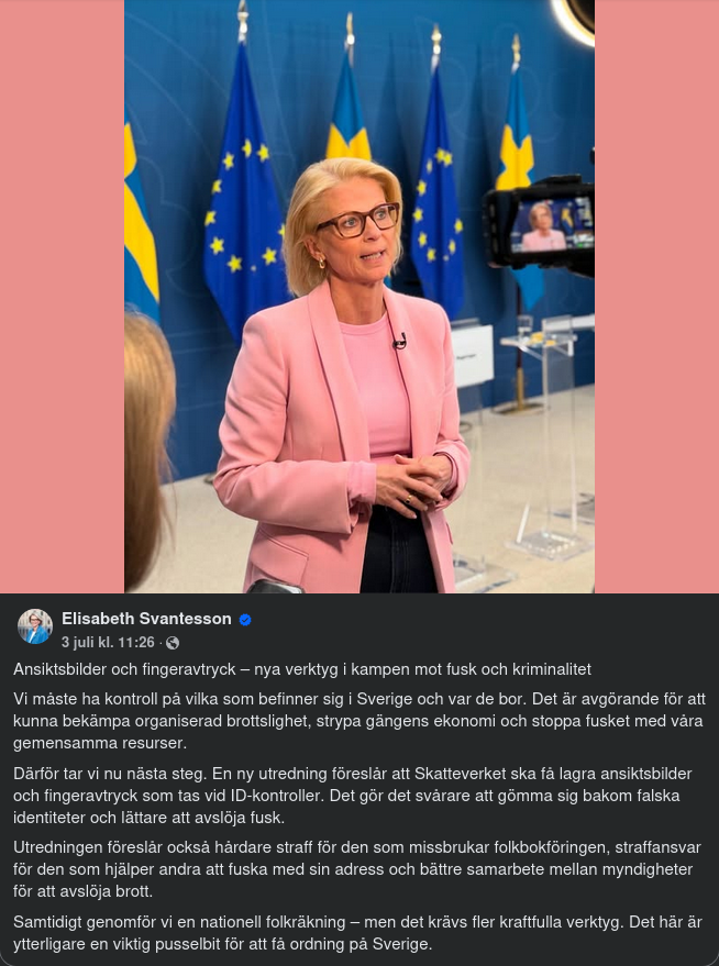 Ansiktsbilder & Fingeravtryck Som Myndighetsverktyg