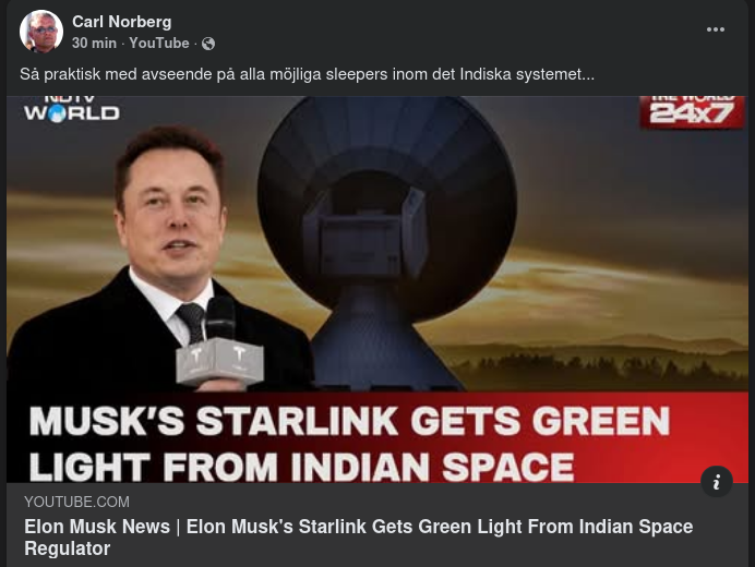 Indien, Starlink & Lite Ericsson