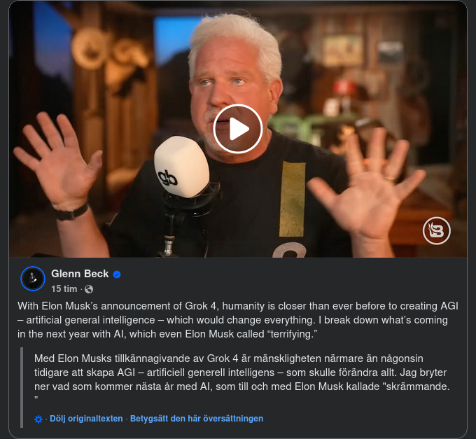 Glenn Beck Om Grok 4