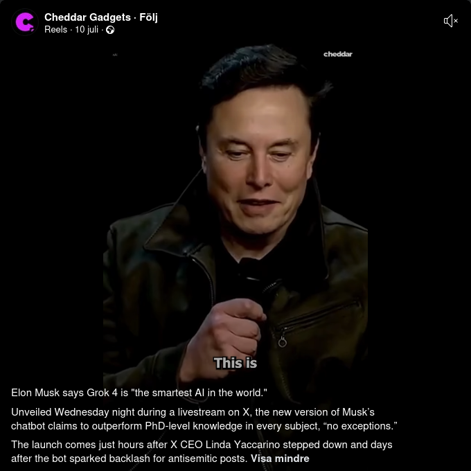 Musk & Uppfinnande Grok 4
