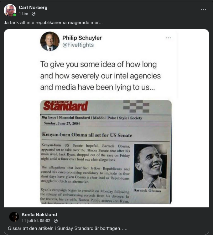2004 Var Obama Född I Kenya Enligt Media