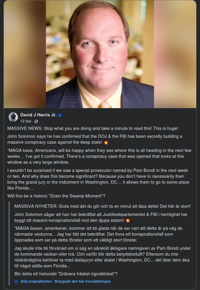 Solomon Om En Massiv Konspirationsutredning