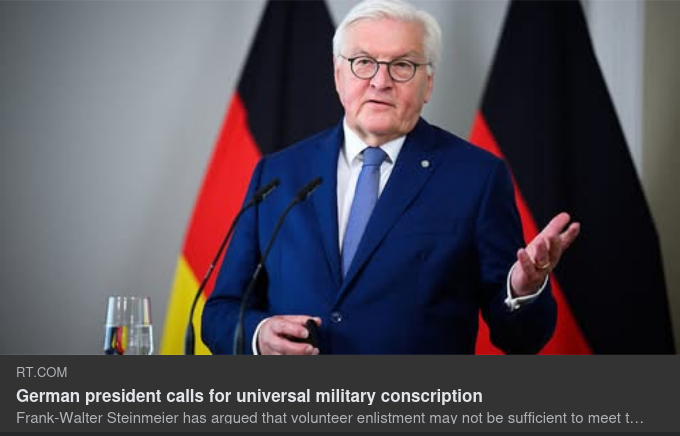 Tysklands President Vill Ha Allmän Värnplikt