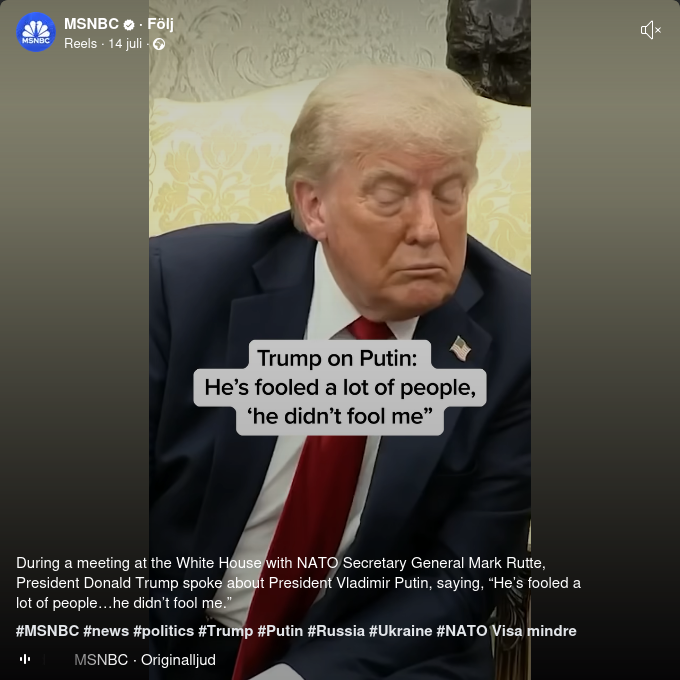 Putin Lurar Många Men Inte Trump Inte..