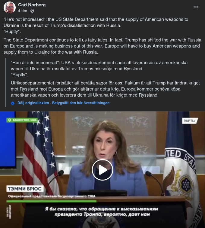 Sagoberättande Utrikesdepartement..