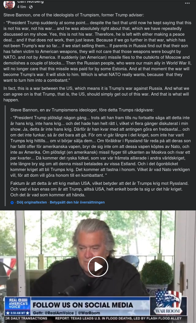 Bannon & Trumps Krig