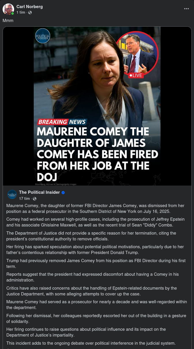 Maurene Comey Sparkad