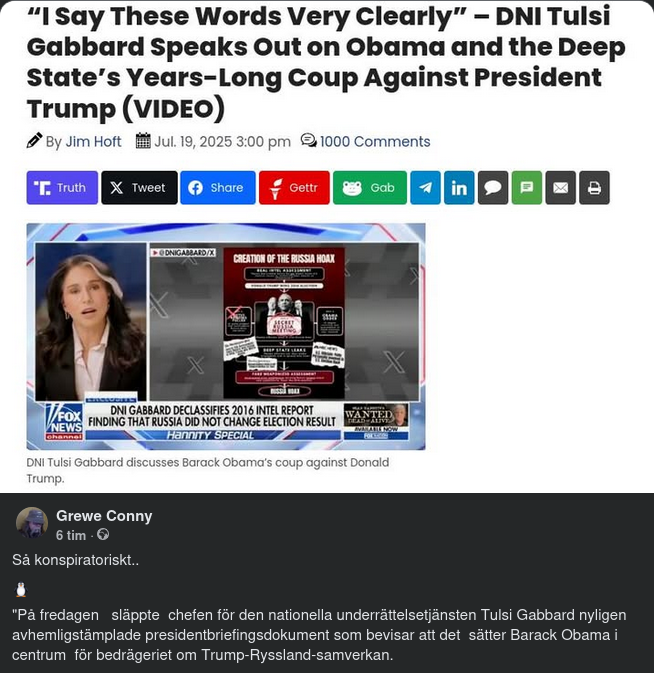 Klarspråkstalande Tulsi Gabbard